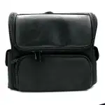 Black cosmetics bag, compartmentalized, textile, handle 17844, wholesale Supreva
