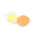 Set of 2 pieces, face cleaning sponge, oval, orange/yellow 18083