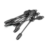 Oval practice tips with ring set 24 - Black 17097, wholesale Supreva