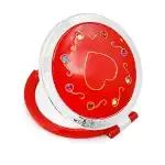 Purse mirror, round, red 2 18524, wholesale Supreva