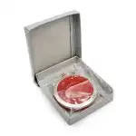 Purse mirror, round, red 2 18524, wholesale Supreva