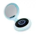 Foldable hair brush, blue with cactus 20886, wholesale Supreva