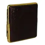 Tabachera Eleganta, Model Clasic, Design Texturat, Maro Inchis, angro