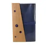 Vintage Journal with Textured Eco-Leather Cover and Drawstring Closure, Blue, wholesale