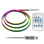 Symphony akril szalag 120cm, szivárvány autós környezeti fény, USB tápegység, 120APP, nagyker