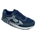 Pantofi sport barbat, cu textil, 40-45, albastru-gri-alb, angro, F102