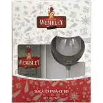 Gin Wembley Dry + pahar, 40% alc., 0.7L, Romania, angro