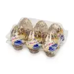 6 db figurás tojás készlet kakaós masszából, fruktózzal, 7 cm, 20 g, Supreva nagykereskedés