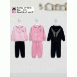 Trening Fetita, marimi 6-14, roz-negru, angro, ff9565