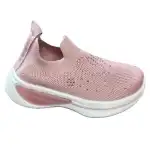 Pantofi sport fetita, 31-36, roz, textil, cu pietricele, angro, 121