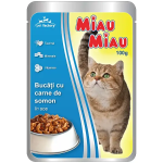 Miau Miau Мокра храна за котки 100g, сьомга, Adult5949060205992, на едро Supreva