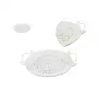Bread Basket Plastic Round White 70-P-2 - D30*H3.5cm5999054137044, wholesale Supreva