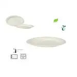 E.H. Farfurie din lemn ovala 25cm 50buc6422465014875, en-gros Supreva
