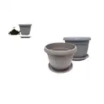 Flower pot + Coaster Sara 17cm Mocha8606103115607, wholesale Supreva