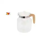 Ceainic din sticlă rezistentă la căldură cu filtru 1,5 litri alb C806524108720573220125, en-gros Supreva