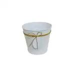 Cyna Kaspó Biała, z Logo 140-B-102/S - D13*H13,5cm5999054139963, hurtownia Supreva