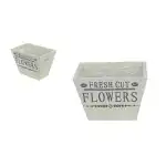 Wooden Kaspó White Brick 232-W-206/S - 18*12*H13cm5999054141270, wholesale Supreva