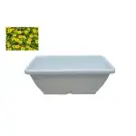 Flower box with tray Hungarian 40cm White 5999880112635, wholesale Supreva