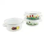 Zománcozott Lábas Dekoros Inox Peremes 18cm 1.8 Literes