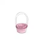 Bambusz Flor. Kerek Antikolt Pink S/3 66-44-A/PINK - D21*H10/36cm