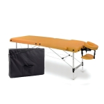 Massage table aluminum Zenet ZET-1044 size M yellow, with the possibility of height adjustment
