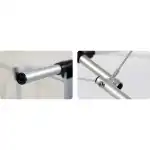 Massage table aluminum Zenet ZET-1044 size M cream, with height adjustment