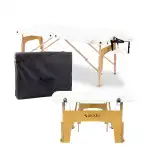Portable massage couch Zenet ZET-1042 size S, Wooden white