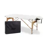 Portable massage couch Zenet ZET-1042 size S, Wooden white