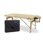 Portable massage couch Zenet ZET-1042 size L, Wooden cream