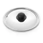 Capac inox, buton bachelita 24cm