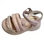 Sandale fetita, 25-30, roz, scai, pietricele si inimioara, ZZY, angro, 77B