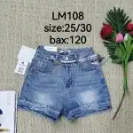 Дамски дънкови шорти 25-30 Blue Pebbles Mimi Dave LM108 на едро