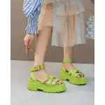 Sandale sport noi, la modă, confortabile, pentru femei, cu talpă super ușoară. 36-41, VERDE NEXT PAS, angro Supreva