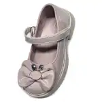 Girl's shoes, 27-32, shiny pink, bow, bow and ears, ZZY, 82B, wholesale