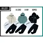 Trening Baietel, 3 piese, 8-16 ani, verde, Mileby, Engros, D2292
