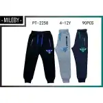 Pants Boys, school, 4-12 years, gray, Mileby, PT2258, wholesale