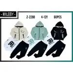 Trening Baietel, 3 piese, 4-12 ani, negru, Mileby, Engros, Z2288