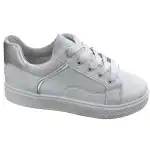 Women's tennis shoes, 36-41, white-grey, replacement material, spring/autumn, lace, line, wholesale, 983