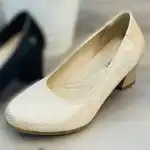 Női cipő, balerina típusú, kissarkú, 36-40, bézs, Comer, nagyker, YEHJ-186
