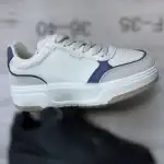 Női teniszcipő, 36-41, csere, fehér-kék, magas talpú, fűzős, nagyker, F-35