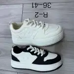 Women's sneakers, 36-41, replacement, black-white, lace-up, prints, wholesale, R-2