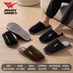 Férfi papucs, 41-46, zárt, szőrme, PVC, 1,2 cm, csíkos, "SUPER", Jomix Shoes, nagykereskedelem, MU10203, nagykereskedelem