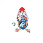 Jucarie educativa, racheta lemn 3D Montessori, multicolor