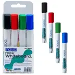 Whiteboard markers, 4 colors/set - NEBO