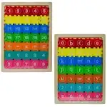 Puzzle din lemn, Litere/Cifre, 22,5x30 cm