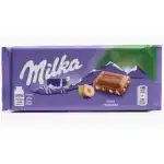 Milka chocolate with chopped hazelnuts 90g, wholesale