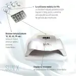 Lampa de unghii LED/UV, Sun-X, 54W, Argintie