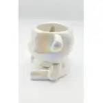 Organizator pentru pensule și pile, din ceramică, alb (cameleon)