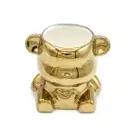 Organizator pentru pensule și pile, din ceramică, auriu