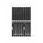 MKNK Jedwabisty wodoodporny eyeliner. Profesjonalny czarny eyeliner w kredce, 12 szt./zestaw, hurt